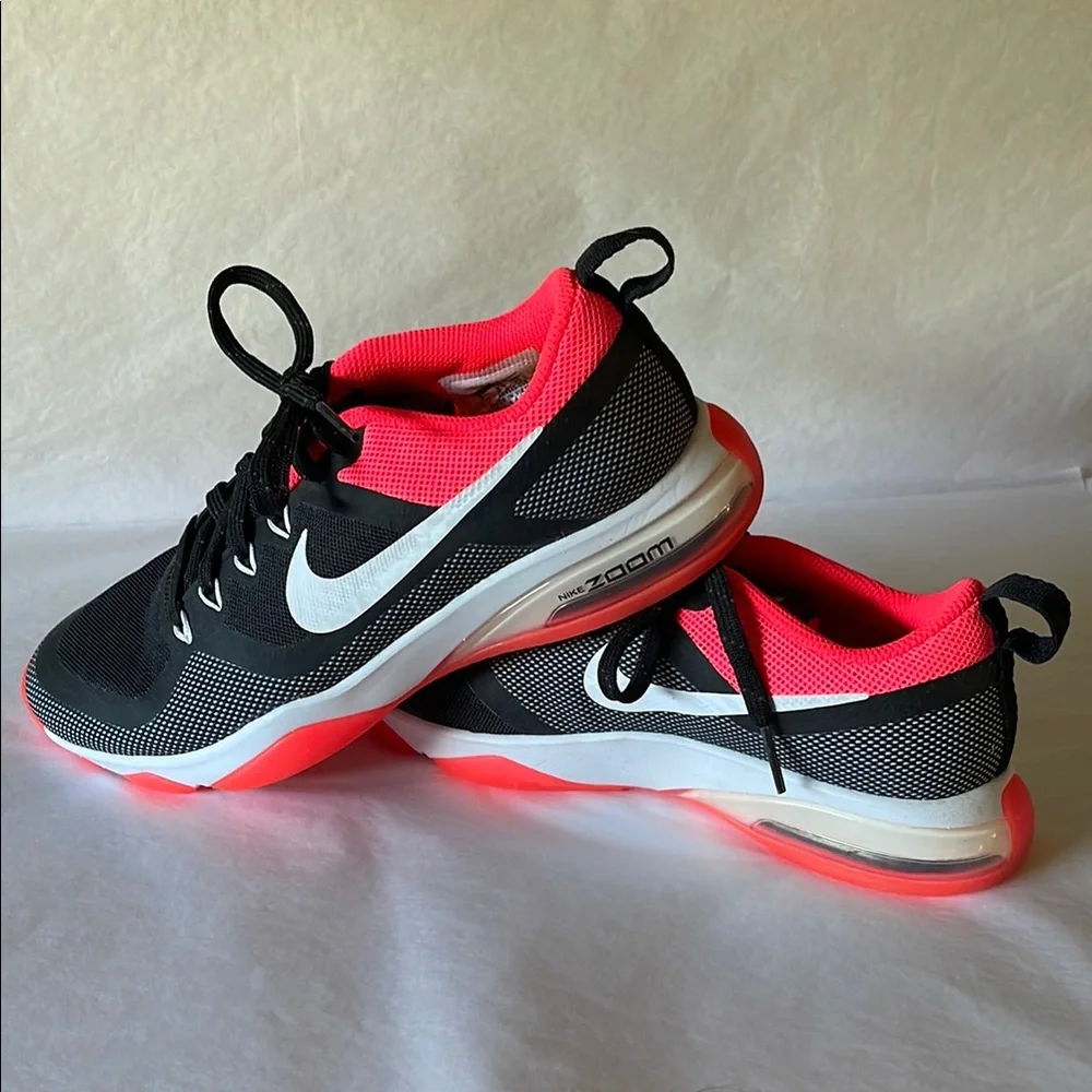 Nike Black and neon orange Athletic Shoes with Lace-Up Closure color solar‎ red